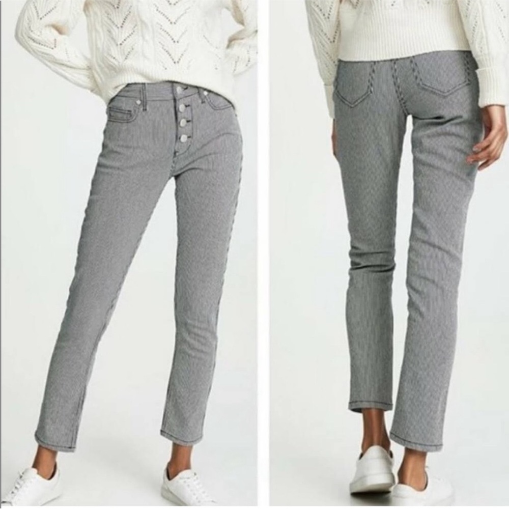 Joie High-Waist Strips Women's Jeans with Button Fly size 24